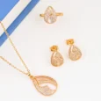 Smooth Gold Zircon Set