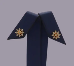 Snow Flower Gold Alternative Earrings