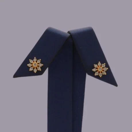 Snow Flower Gold Alternative Earrings