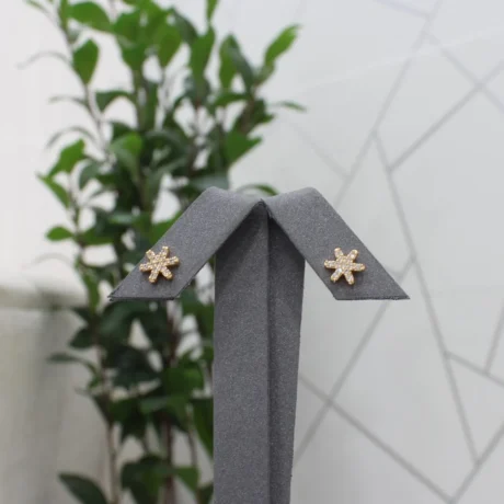 Star Glitter Gold Plated Alternative Earrings