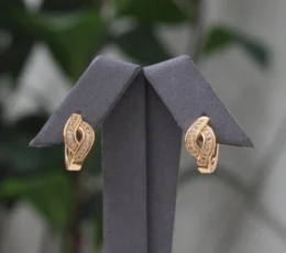 Zircon Gold Alternative Earrings