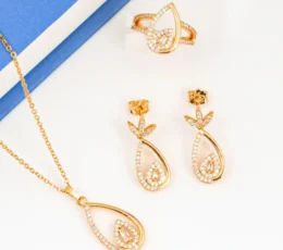 Zircon Tears Set Gold Alternative