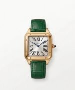 Cartier Square Case with Genuine Embossed Leather Strap & Roman Dial