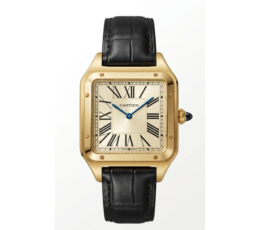 Cartier Square Case with Genuine Embossed Leather Strap & Roman Dial