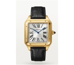 Cartier Square Case with Genuine Embossed Leather Strap & Roman Dial
