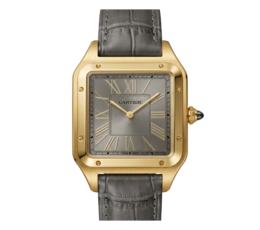 Cartier Square Case with Genuine Embossed Leather Strap & Roman Dial