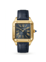 Cartier Square Case with Genuine Embossed Leather Strap & Roman Dial