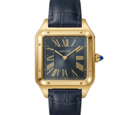 Cartier Square Case with Genuine Embossed Leather Strap & Roman Dial