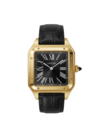 Cartier Square Case with Genuine Embossed Leather Strap & Roman Dial