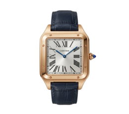 Cartier Square Case with Genuine Embossed Leather Strap & Roman Dial