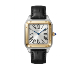 Cartier Square Case with Genuine Embossed Leather Strap & Roman Dial