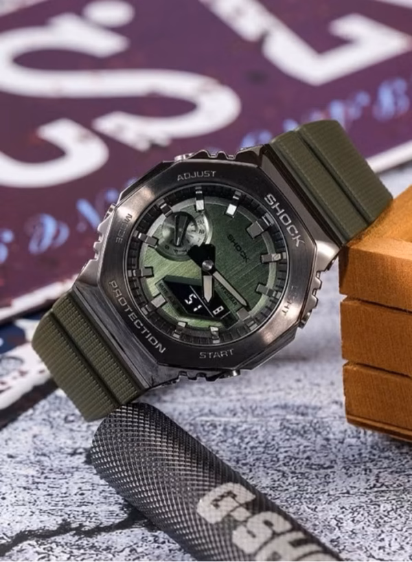G-Shock Quartz Watch, Analog-Digital Display GM-2100B-3APR - Image 2