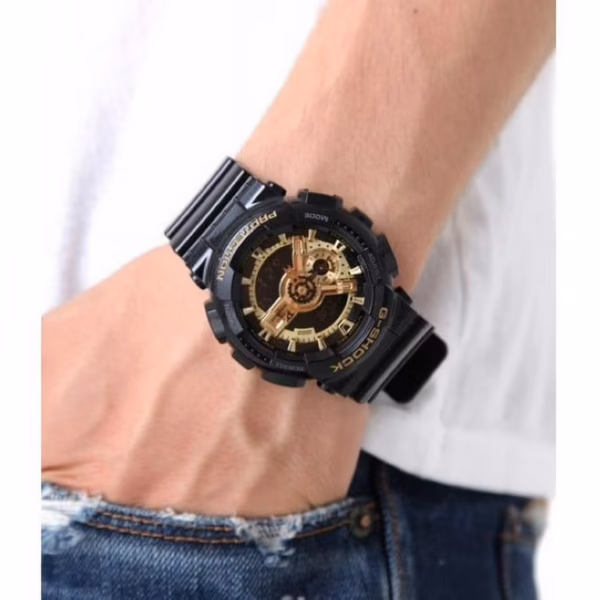 G-Shock Resin Golden Dial Analog-Digital Watch for Men - GA-110GB-1ADR - Image 2