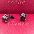 Cartier Bronze Panther Head Cufflinks