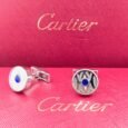 Cartier Cartier Blue Accent Geometric Round Cufflinks
