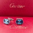 Cartier Cartier Blue & Black Geometric Enamel Cufflinks