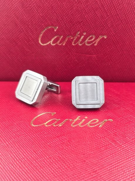 Cartier Cartier Brushed Silver Square Cufflinks
