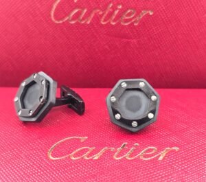 Cartier Cartier Matte Black Hexagon Cufflinks