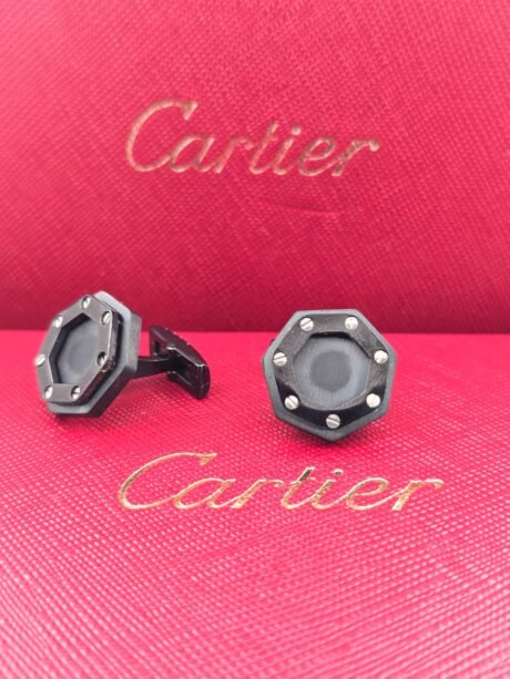 Cartier Cartier Matte Black Hexagon Cufflinks
