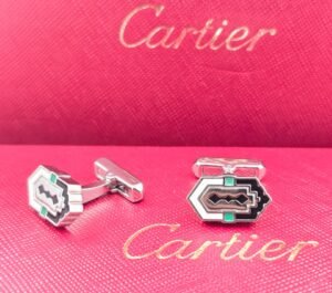 Cartier Cartier Multi-Tone Geometric Enamel Cufflinks