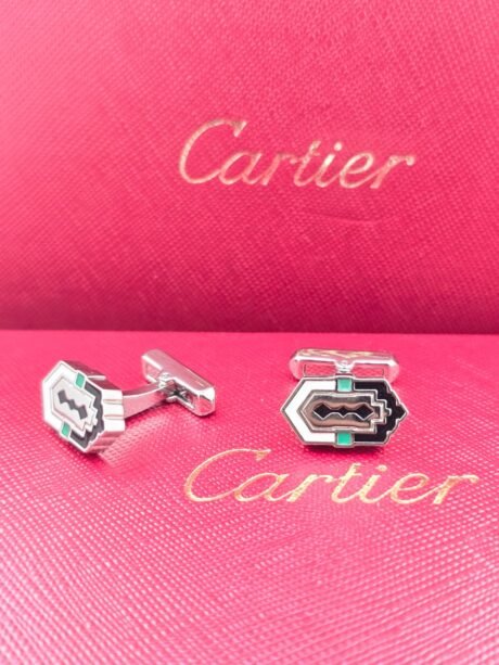 Cartier Cartier Multi-Tone Geometric Enamel Cufflinks