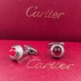 Cartier Cartier Red Cabochon Stone Cufflinks
