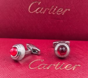 Cartier Cartier Red Cabochon Stone Cufflinks