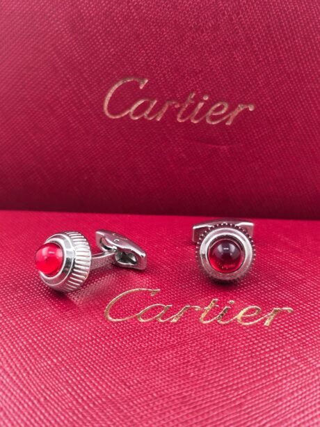 Cartier Cartier Red Cabochon Stone Cufflinks