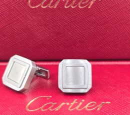 Cartier Cartier Square Minimalist Stainless Steel Cufflinks – Luxury Designer Cufflinks for Men