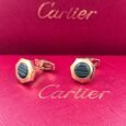 Cartier Hexagon Green Stone Cufflinks