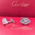 Cartier Inspired Mosaic Crest Cufflinks