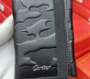 Cartier Style Black Wallet