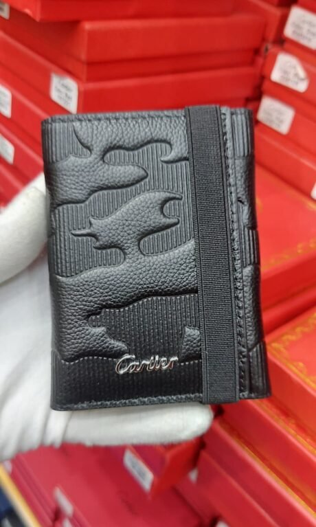 Cartier Style Black Wallet
