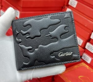 Cartier Style Black Wallet