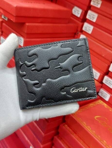 Cartier Style Black Wallet