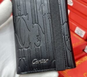 Cartier Style Black Wallet