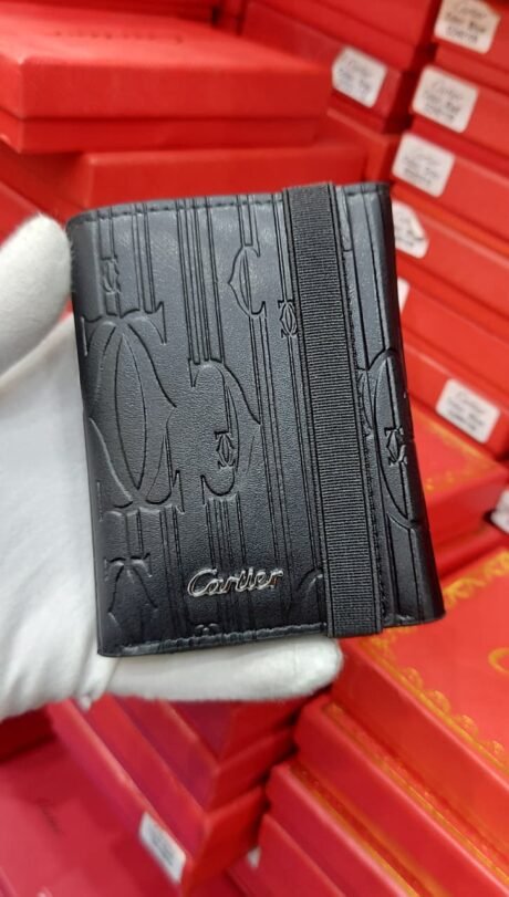 Cartier Style Black Wallet