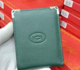 Cartier Style Green Card Holder – Luxury Slim Wallet