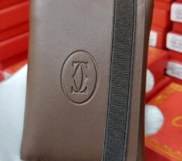 Cartier Style Brown Wallet – Slim Strap Bifold