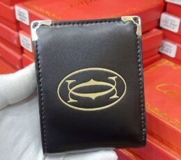 Cartier Style Black Card Holder – Premium Slim Wallet