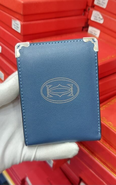 Cartier style blue card holder
