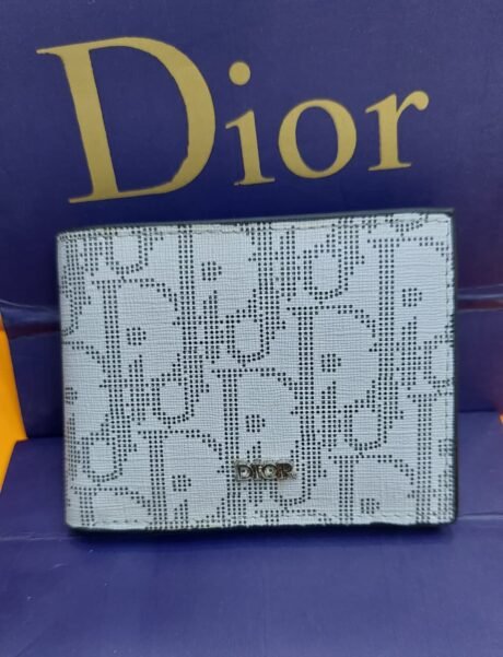 Dior style grey wallet