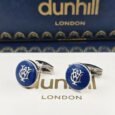 Dunhill Blue Enamel Logo Cufflinks