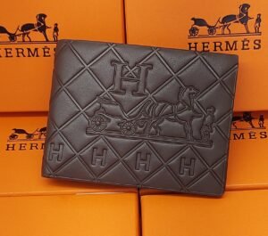 Hermes style brown wallet
