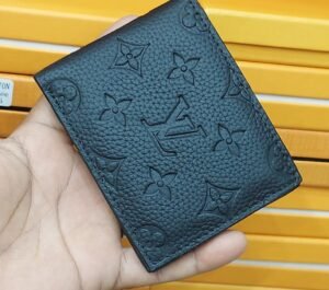 LV Center Style Black Wallet