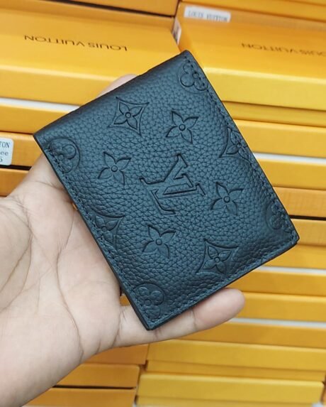 LV Center Style Black Wallet