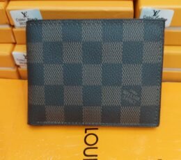 LV Style Checkered Wallet – Luxury Damier Pattern Bifold