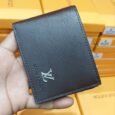 LV style black wallet