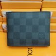 LV style black wallet