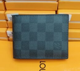 LV Style Black Bifold Wallet – Classic Monogram Luxury Wallet